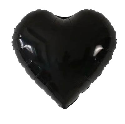 Black Heart Shape Mylar Balloon Singapore
